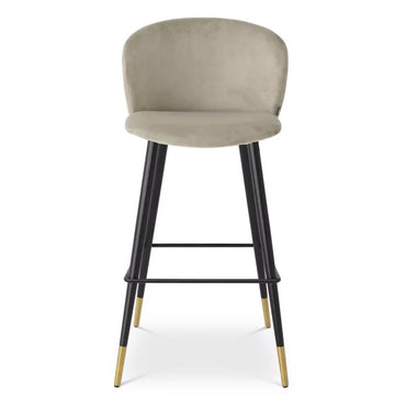 Scaun Stool Volante Roche Beige Velvet 115732, Eichholtz