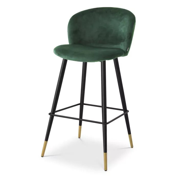 Scaun Stool Volante Roche Dark Green Velvet 115733, Eichholtz