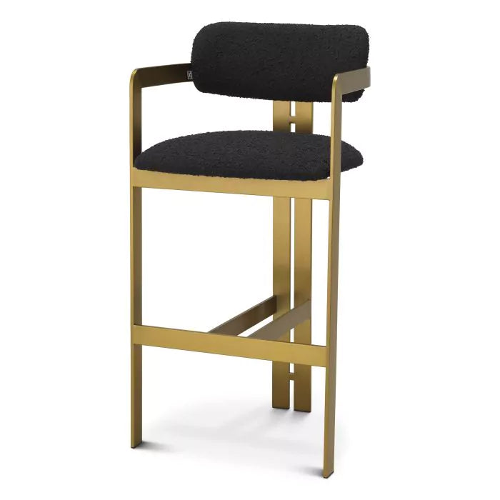 Scaun Stool Donato Boucle Black 115837, Eichholtz