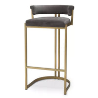 Scaun Stool Dante Savona Grey Velvet 115838, Eichholtz