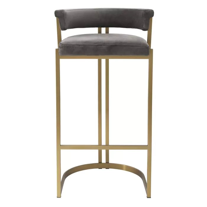 Scaun Stool Dante Savona Grey Velvet 115838, Eichholtz