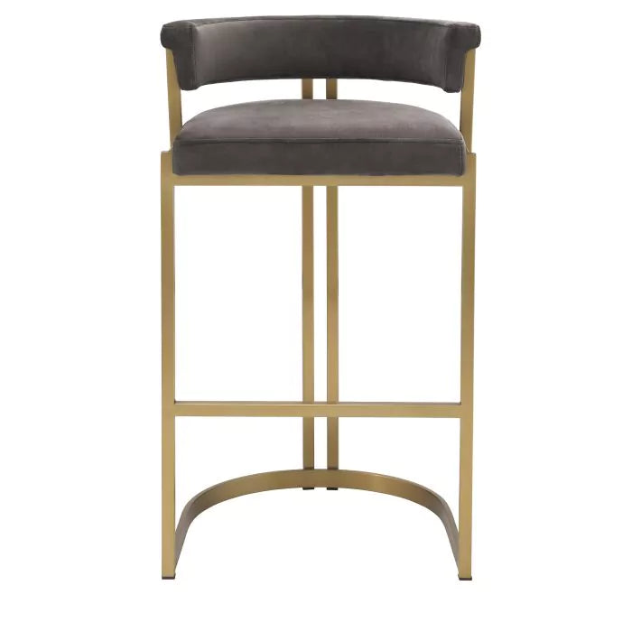 Scaun Stool Dante Savona Grey Velvet 115839, Eichholtz