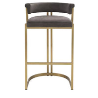 Scaun Stool Dante Savona Grey Velvet 115839, Eichholtz