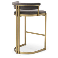 Scaun Stool Dante Savona Grey Velvet 115839, Eichholtz