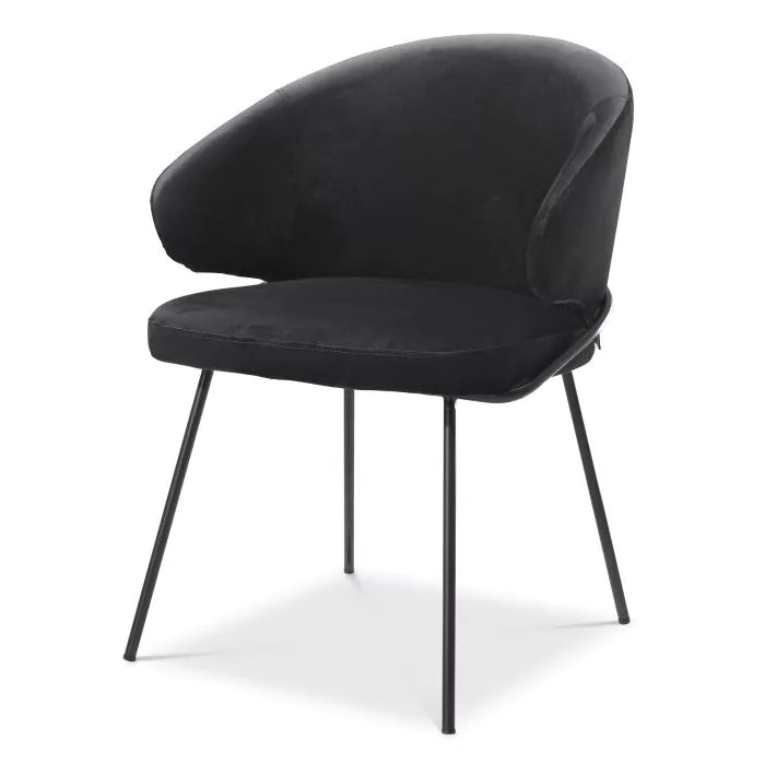 Scaun Dining Kinley Black Velvet 115877, Eichholtz