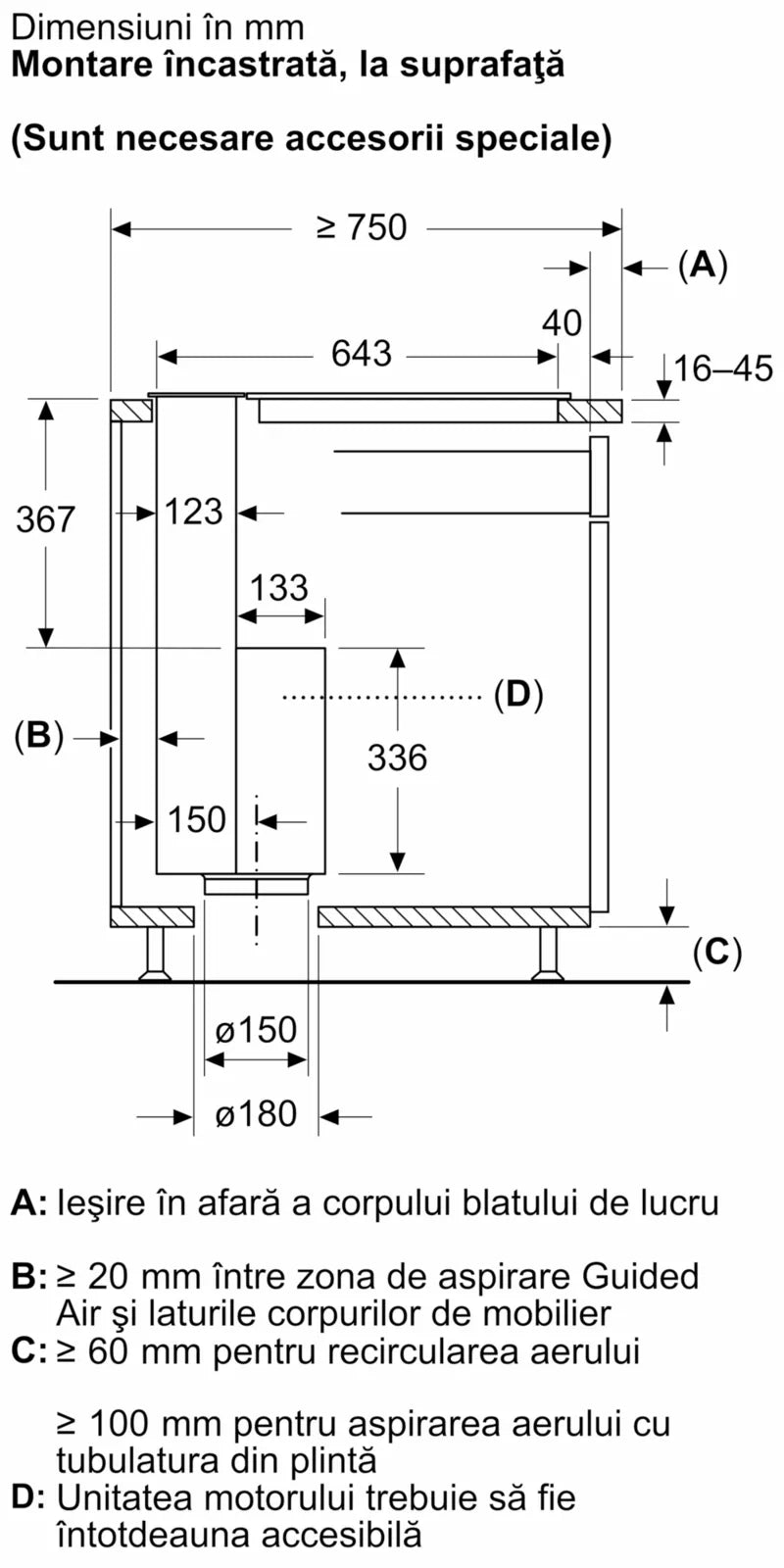 Hotă încorporabilă in blat 90 cm Flex Design I98WMM1Y7, Neff