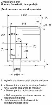 Hotă încorporabilă in blat 90 cm Flex Design I98WMM1Y7, Neff