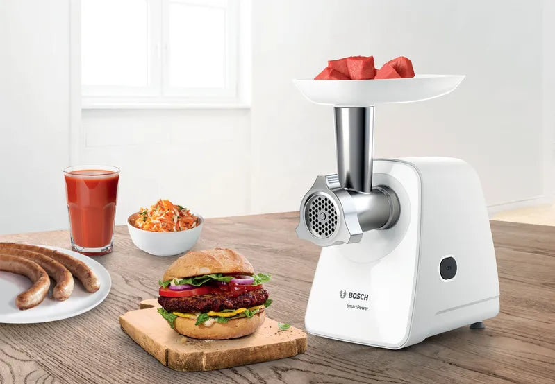 Tocător de carne SmartPower 1500 W Alb, Alb MFW2515W, Bosch