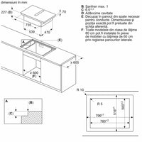 Seria 8 Plită pe inducție cu sistem de ventilare integrat 80 cm flush mount PXX801D67E, Bosch