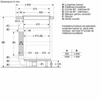 Seria 6 Plită pe inducție cu sistem de ventilare integrat 70 cm PVQ731H26E, Bosch