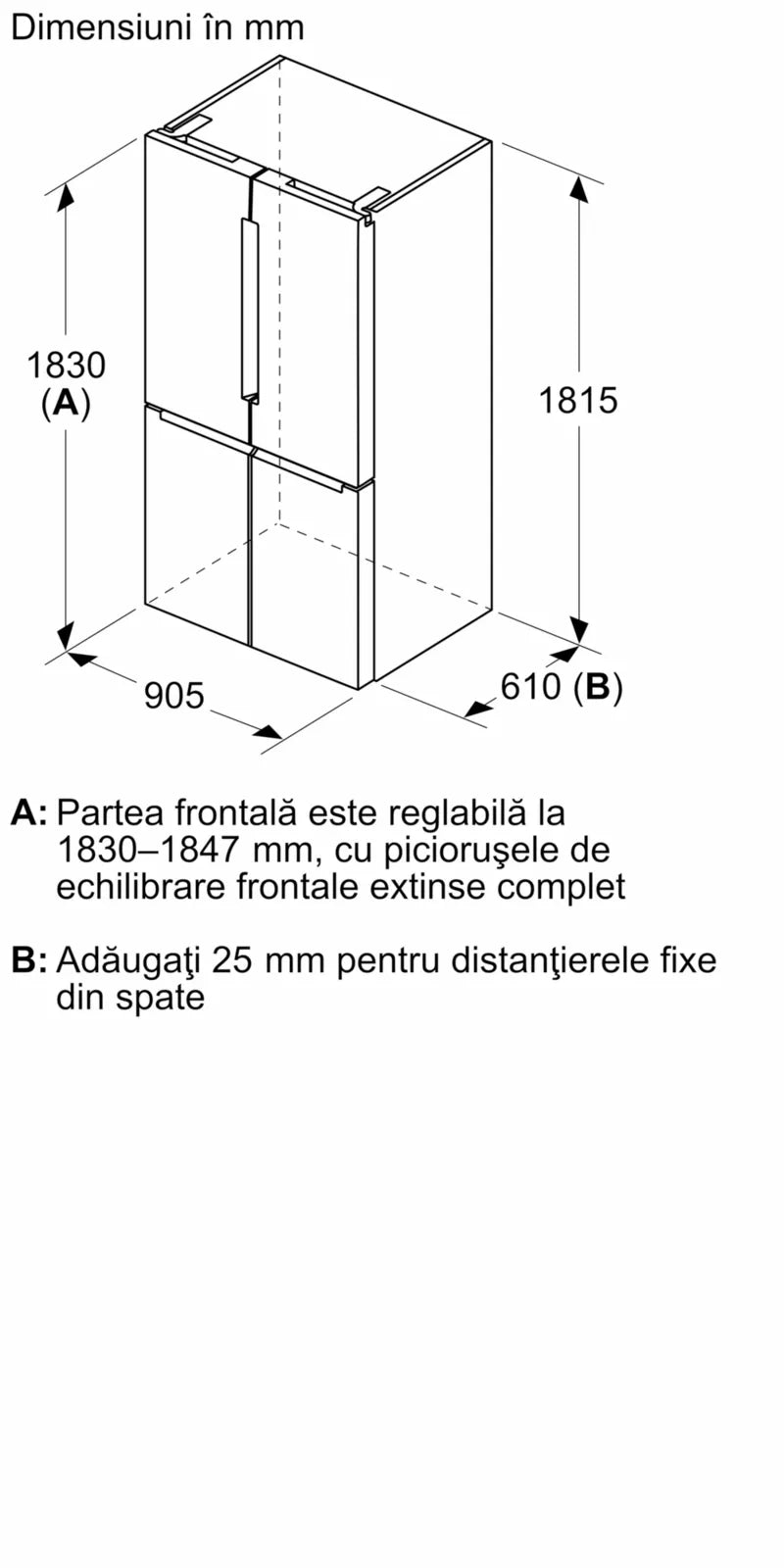 Serie | 4 Combină frigorifică MultiDoor 183 x 91 cm AntiAmprentă KFN96VPEA, Bosch