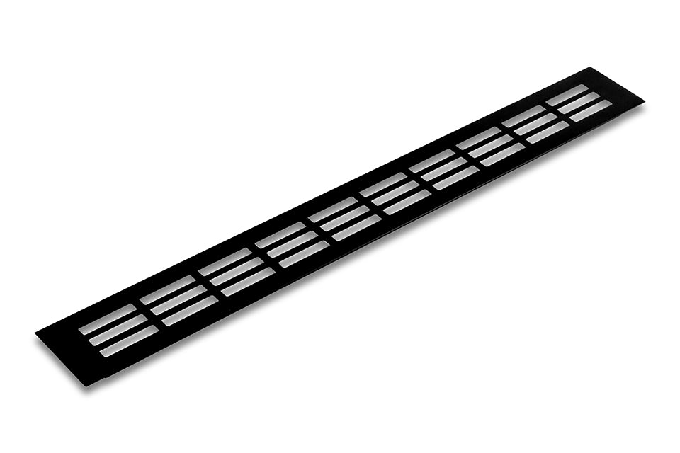 Grilaj aerisire 500x60mm, negru mat, Strong