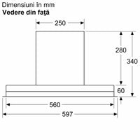 Seria 6 Hotă complet integrabilă 60 cm clear glass DBB67AM60, Bosch