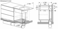 Seria 8 Plită pe inducție cu sistem de ventilare integrat 80 cm flush mount PXX801D67E, Bosch