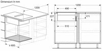 Seria 8 Plită pe inducție cu sistem de ventilare integrat 80 cm flush mount PXX801D67E, Bosch