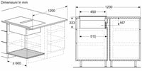 Seria 6 Plită pe inducție cu sistem de ventilare integrat 70 cm PVQ731H26E, Bosch
