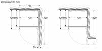 Seria 4 Combină frigorifică independentă 203 x 70 cm Oțel inoxidabil Anti-Amprentă negru KGN49OXBT, Bosch