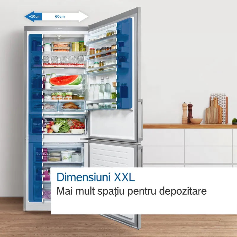 Serie | 4 Combină frigorifică MultiDoor 183 x 91 cm AntiAmprentă KFN96VPEA, Bosch