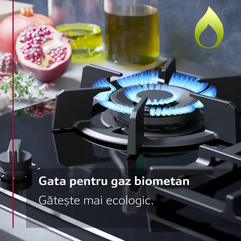 Plită pe gaz 60 cm Sticlă cuart (securizată), Negru T26CS49S0, Neff