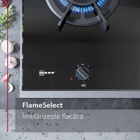 Plită pe gaz, Domino 30 cm Vitroceramică, Negru N23TS29S0, Neff