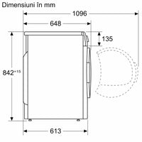 Seria 6 Uscător de rufe cu condensare și pompă de căldură 9 kg WQG245D4BY, Bosch