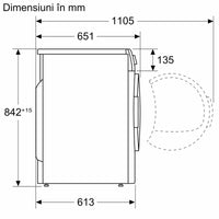 Seria 8 Uscător de rufe cu condensare și pompă de căldură 9 kg WQB246C0BY, Bosch