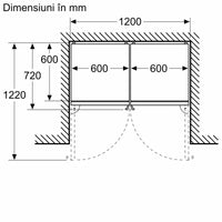 Seria 4 Combină frigorifică independentă 203 x 60 cm Oțel inoxidabil Anti-Amprentă KGN39VIBT, Bosch