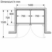 Seria 4 Combină frigorifică independentă 203 x 70 cm Oțel inoxidabil Anti-Amprentă negru KGN49OXBT, Bosch