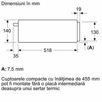 Sertar termic 60 x 14 cm Inox N24HA11N1, Neff