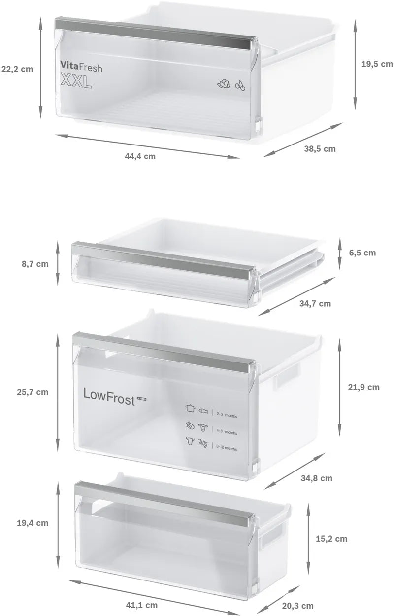 Seria 4 Combină frigorifică încorporabilă 177.2 x 54.1 cm Balama plată KIV86VFE1, Bosch