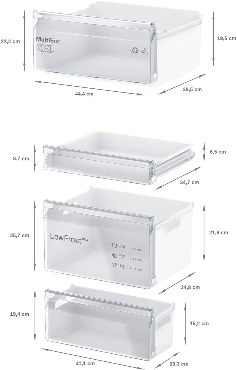 Seria 2 Combină frigorifică încorporabilă 177.2 x 54.1 cm Balama culisantă KIV86NSE0, Bosch