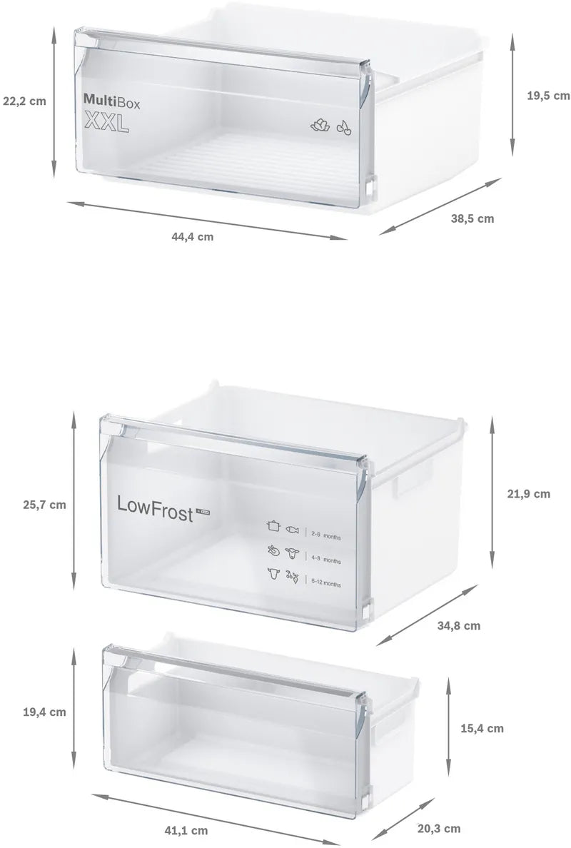 Seria 2 Combină frigorifică încorporabilă 177.2 x 54.1 cm Balama culisantă KIV87NSE0, Bosch