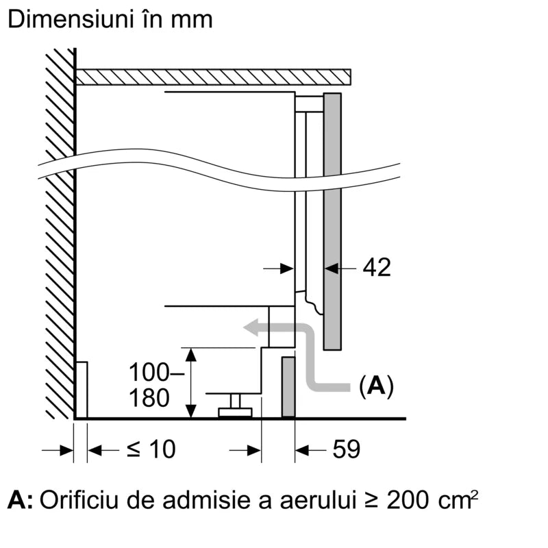 Seria 4 Frigider încorporabil sub blat 82 x 60 cm Balama plată KUR21VFE0, Bosch