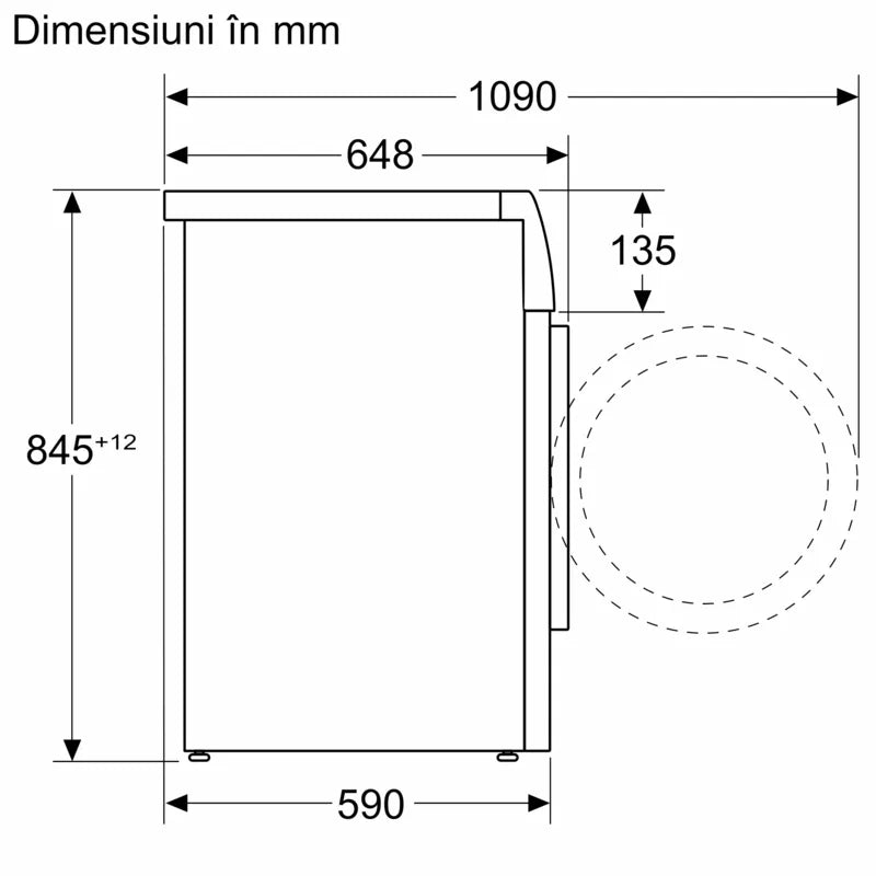 Seria 8 Mașina de spălat rufe cu încarcare frontală 10 kg 1600 rpm WGB256A0BY, Bosch