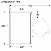 Seria 8 Mașina de spălat rufe cu încarcare frontală 10 kg 1400 rpm WGB25400BY, Bosch