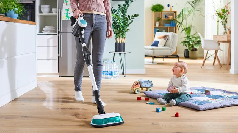 Aspirator vertical 2in1, cu funcție mop Unlimited 7 ProHygienic Aqua Alb BCS71HYG2, Bosch