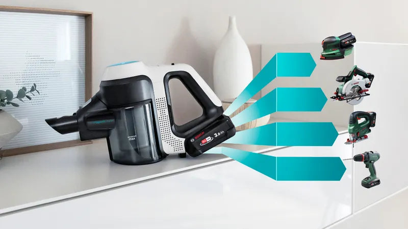 Aspirator vertical 2in1, cu funcție mop Unlimited 7 ProHygienic Aqua Alb BCS71HYG2, Bosch
