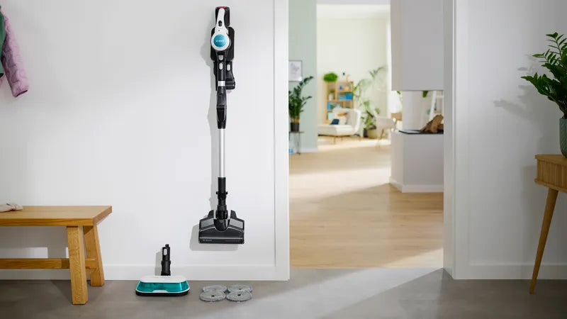 Aspirator vertical 2in1, cu funcție mop Unlimited 7 ProHygienic Aqua Alb BCS71HYG2, Bosch