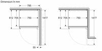 Seria 8 Combină frigorifică independentă 186 x 75 cm Oțel inoxidabil Anti-Amprentă KGP76AIC0N, Bosch