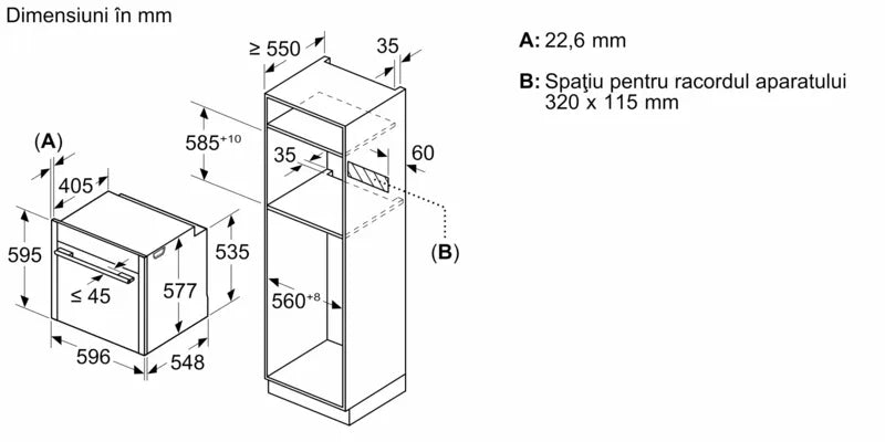 Cuptor încorporabil cu funcție de abur 60 x 60 cm Flex Design B69FY5CY0, Neff