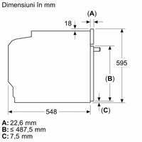 Cuptor multifuncțional, încorporabil 60 x 60 cm Flex Design B59CR7KY0, Neff