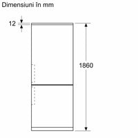 Seria 8 Combină frigorifică independentă 186 x 75 cm Oțel inoxidabil Anti-Amprentă KGP76AIC0N, Bosch