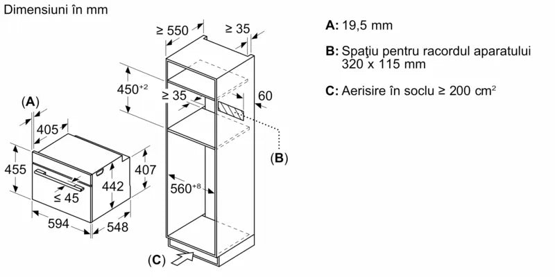 Seria 8 Cuptor compact multifuncțional cu opțiune de microunde, încorporabil 60 x 45 cm CMG7361B1, Bosch