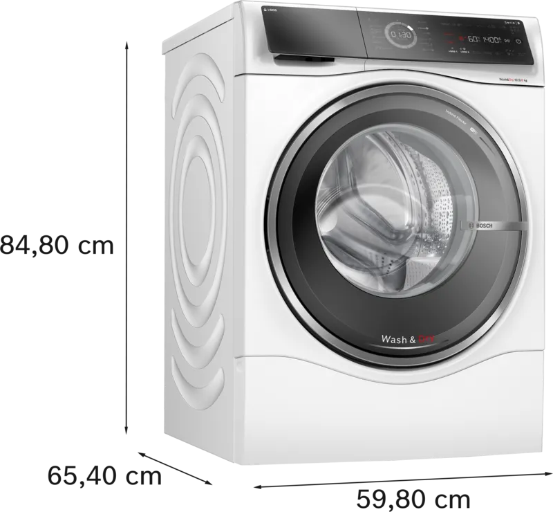 Seria 8 Mașina de spălat rufe cu uscător 10.5/6 kg 1400 rpm WNC254A0BY, Bosch