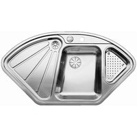 Chiuvetă 106x58 cm, cu control scurgere, InFino, oțel inoxidabil, 523667, Blanco