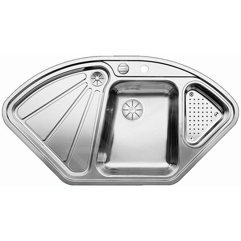 Chiuvetă 106x58 cm, cu control scurgere, InFino, oțel inoxidabil, 523667, Blanco