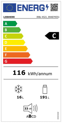 Frigider integrabil cu BioFresh IRBc 4521 Plus, Liebherr