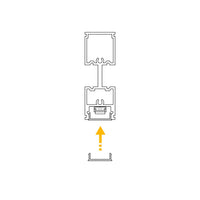 Profil difuzor zero 1,1m, plastic alb, plastic, Emuca