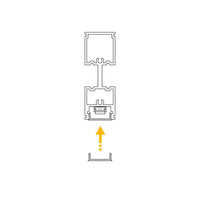 Profil difuzor zero 2,9m, plastic alb, plastic, Emuca