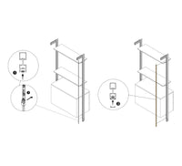 Profil difuzor zero 2,9m, plastic alb, plastic, Emuca